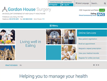 Tablet Screenshot of gordonhouse.nhs.uk